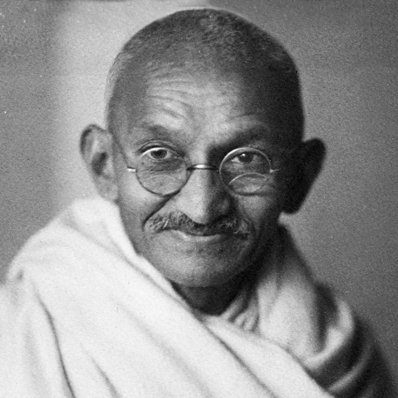 Photograph of Mahatma Gandhi taken in London England UK at the request of Lord Irwin 1931